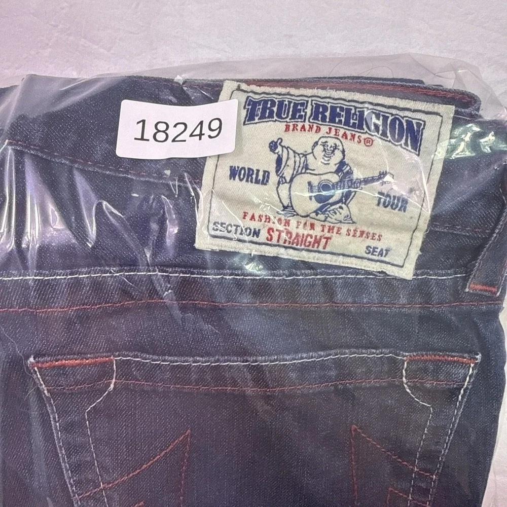 True Religion jeans Men's  33 Relaxed Straight  dark wash y2k no snap or flap
